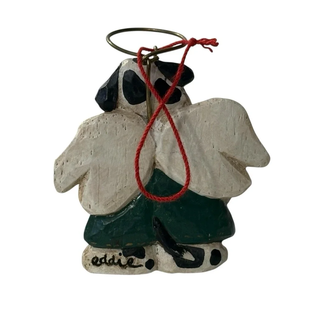Eddie Walker Dog Angel Christmas Ornament Heart Good‎ Dog Halo Cottage Animal
